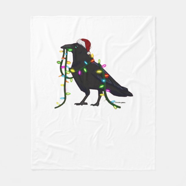Manta Polar Christmas Crow Tis The Season (Anverso)