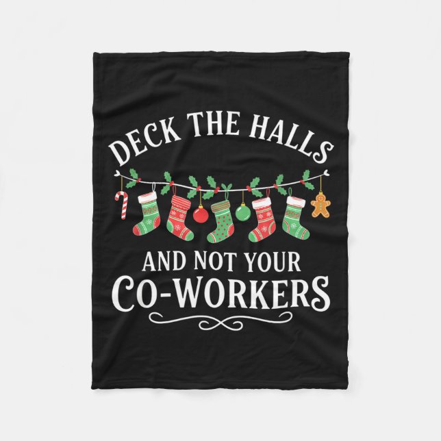 Manta Polar Christmas Deck The Halls And Not Your Co-workers F (Anverso)