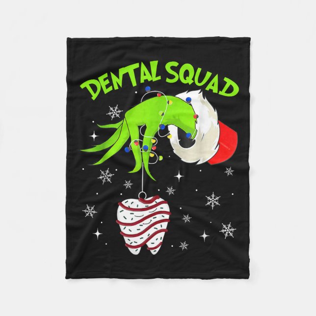 Manta Polar Christmas Dental Squad Cute Dentist Dental Hygieni (Anverso)