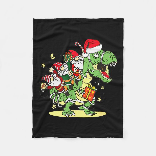 Manta Polar Christmas, Dino, Ugly Xmas, Trex Dinosaur, Gnome  (Anverso)