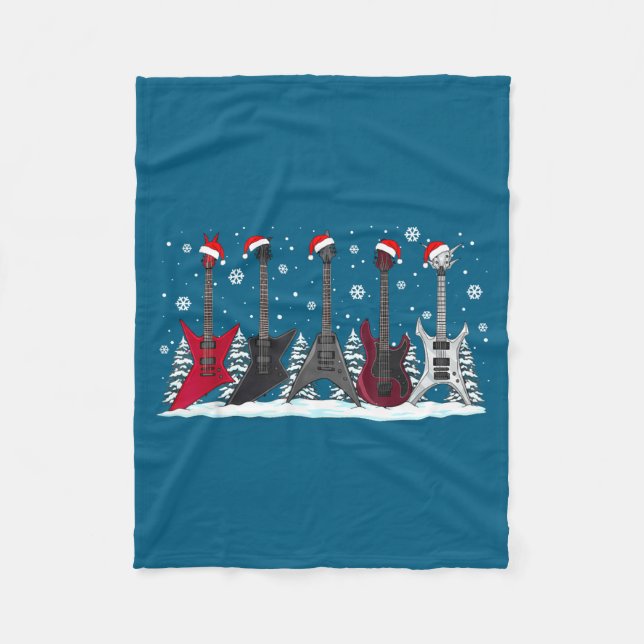 Manta Polar Christmas Electric Guitars Metalhead Guitarist Xma (Anverso)