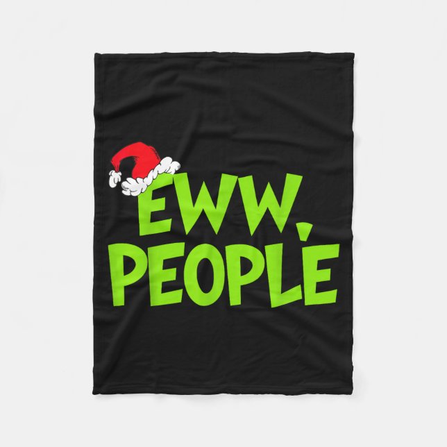 Manta Polar Christmas Eww People Mens Women Funny Santa Hat Gr (Anverso)