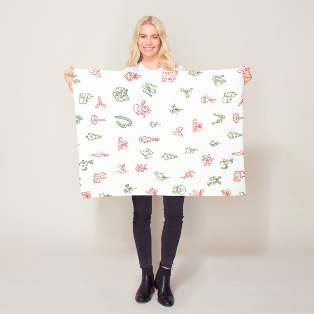 Manta Polar Christmas Fleece Blanket – Cozy Holiday Throw (In situ)