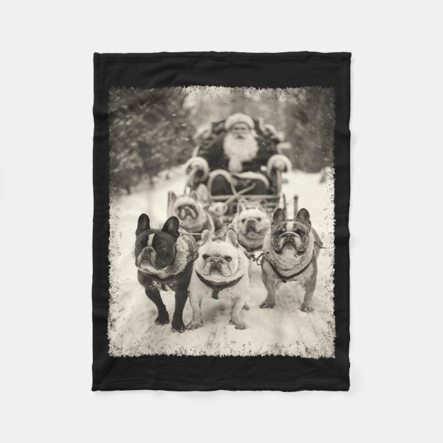 Manta Polar Christmas French Bulldog  (Anverso)
