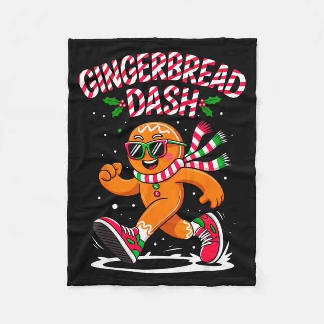 Manta Polar Christmas Gingerbread Dash Running Runner Xmas Mar (Anverso)