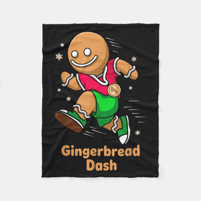 Manta Polar Christmas Gingerbread Dash Running Runner Xmas Mar (Anverso)