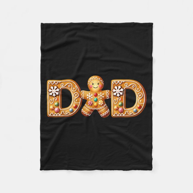 Manta Polar Christmas Gingerbread Matching Family Party Xmas P (Anverso)