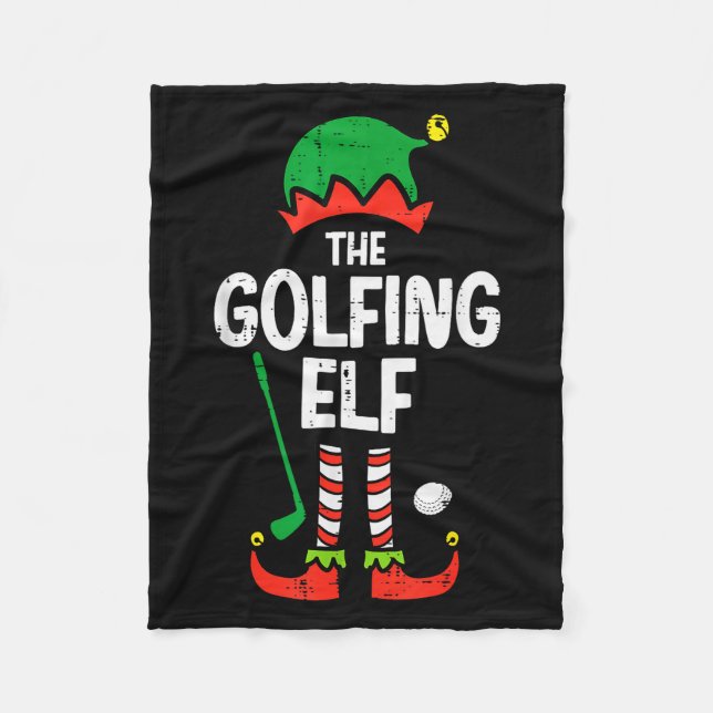Manta Polar Christmas Golfing Elf Xmas Golf Family Match Golfe (Anverso)