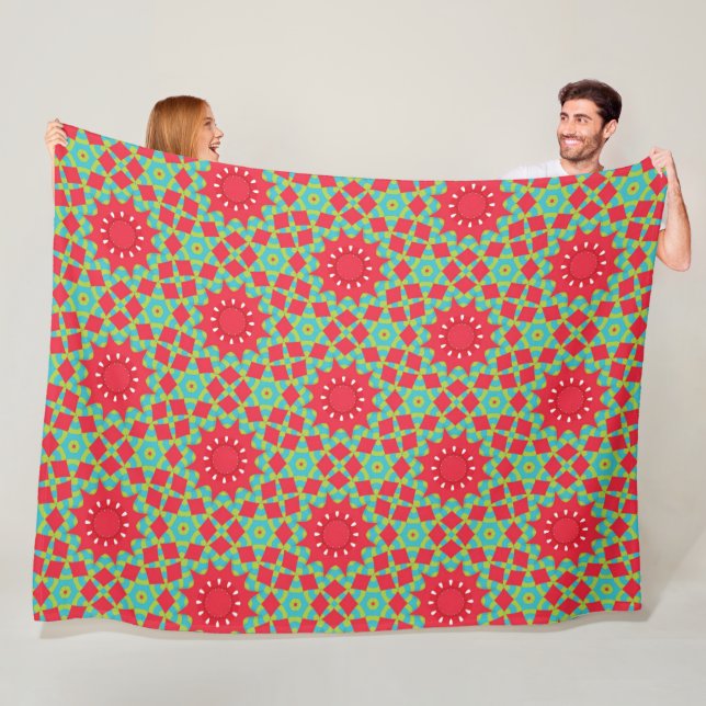 Manta Polar Christmas Holiday Charm Pattern (In situ)