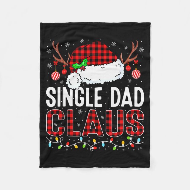 Manta Polar Christmas Lights Single Dad Claus Family Matching  (Anverso)