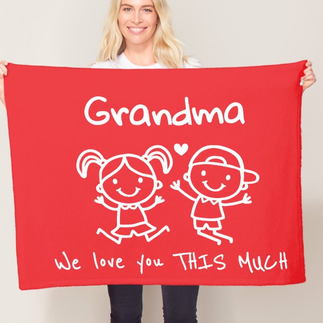 Manta Polar Christmas Love You Grandma Fun Graphic Gift (Subido por el creador)