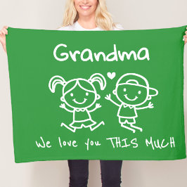 Manta Polar Christmas Love You Grandma Fun Graphic Gift