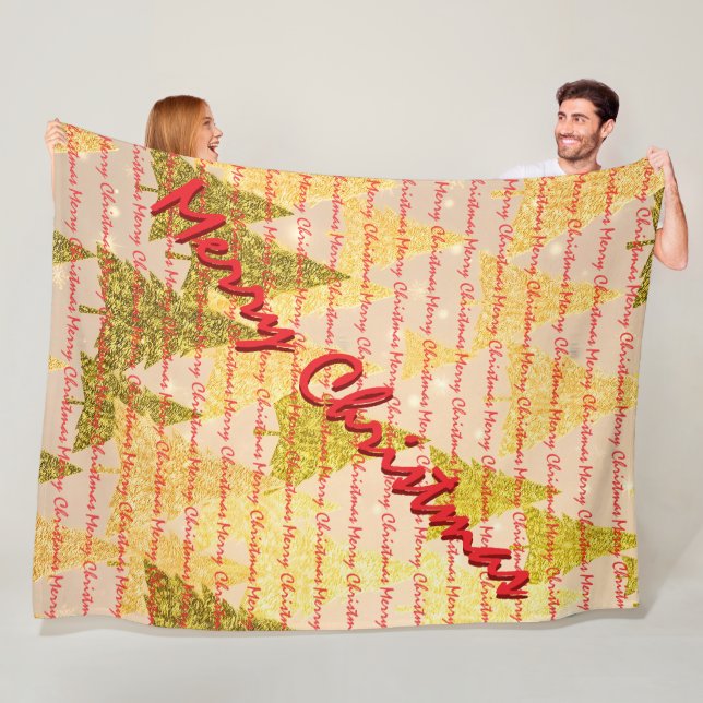 Manta Polar Christmas Luxury Christmas Trees Festive (In situ)