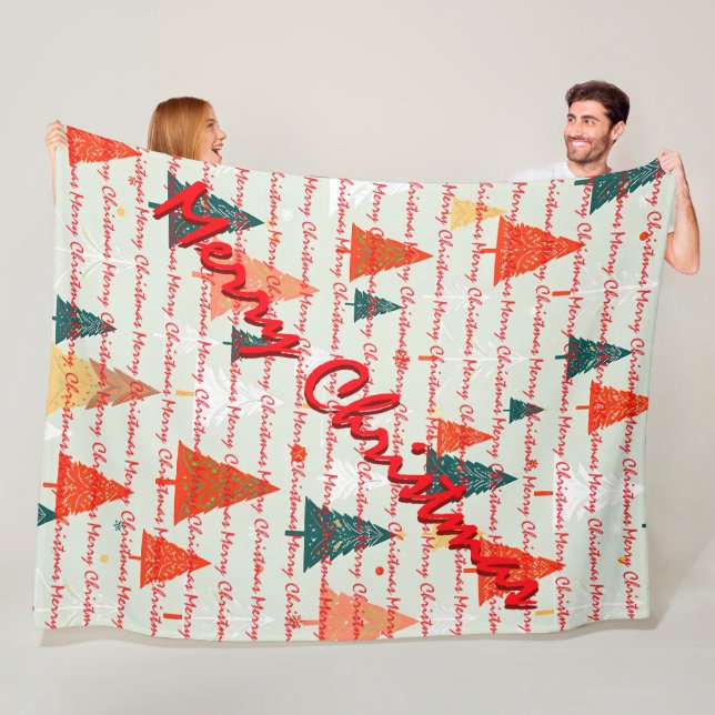 Manta Polar Christmas Luxury Christmas Trees Festive (In situ)