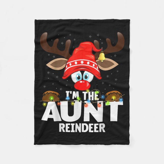 Manta Polar Christmas Matching I'm The Aunt Reindeer  (Anverso)