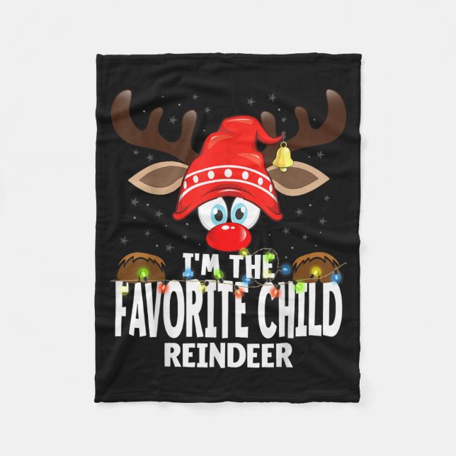 Manta Polar Christmas Matching I'm The Favorite Child Reindeer (Anverso)