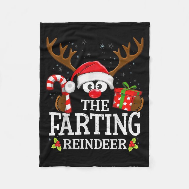 Manta Polar Christmas Matching The Farting Reindeer Family  (Anverso)