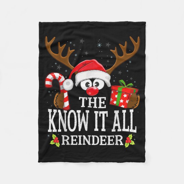 Manta Polar Christmas Matching The Know It All Reindeer Family (Anverso)