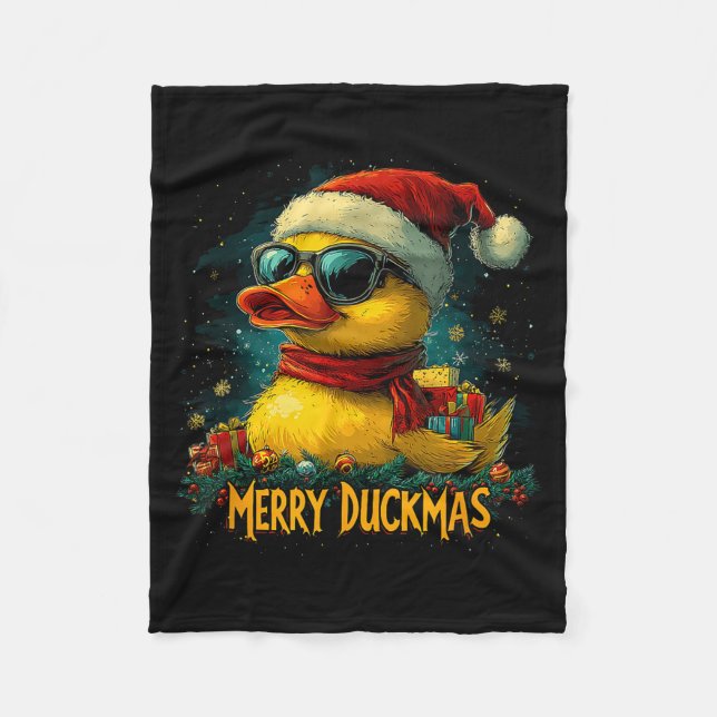 Manta Polar Christmas Merry Duckmas Funny Quackmas Pajama Duck (Anverso)