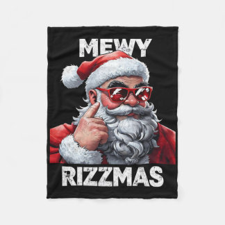 Manta Polar Christmas Mewy Rizzmas Funny Santa Mewing Joke Riz