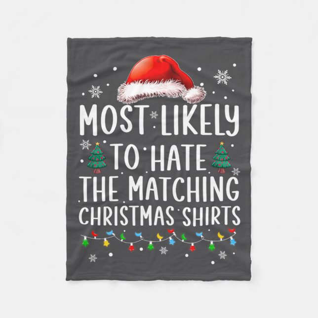 Manta Polar Christmas Most Likely To Hate Matching Funny Famil (Anverso)