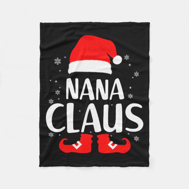 Manta Polar Christmas Nana Claus Leopard Family Matching Pajam (Anverso)