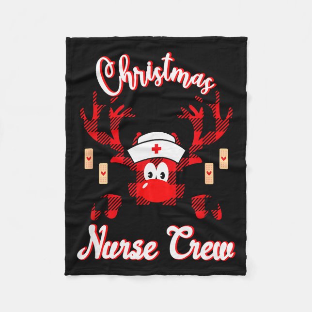 Manta Polar Christmas Nurse Crew - A Reindeer Nurse Buffalo Pl (Anverso)