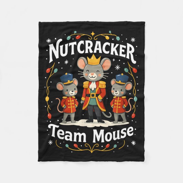 Manta Polar Christmas Nutcracker Team Mouse Funny Soldier Xmas (Anverso)