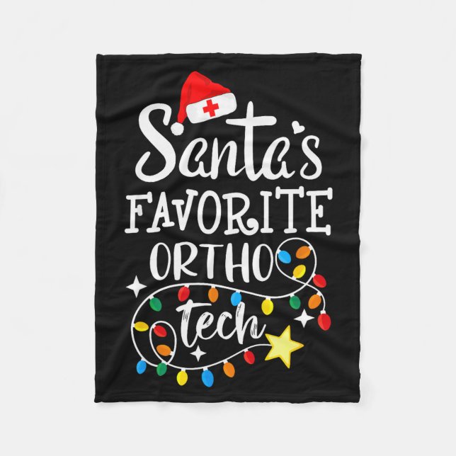 Manta Polar Christmas Orthopedic Technician Santa's Favorite O (Anverso)
