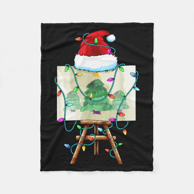 Manta Polar Christmas Painter Design _ Santa Xmas Paint Artist (Anverso)