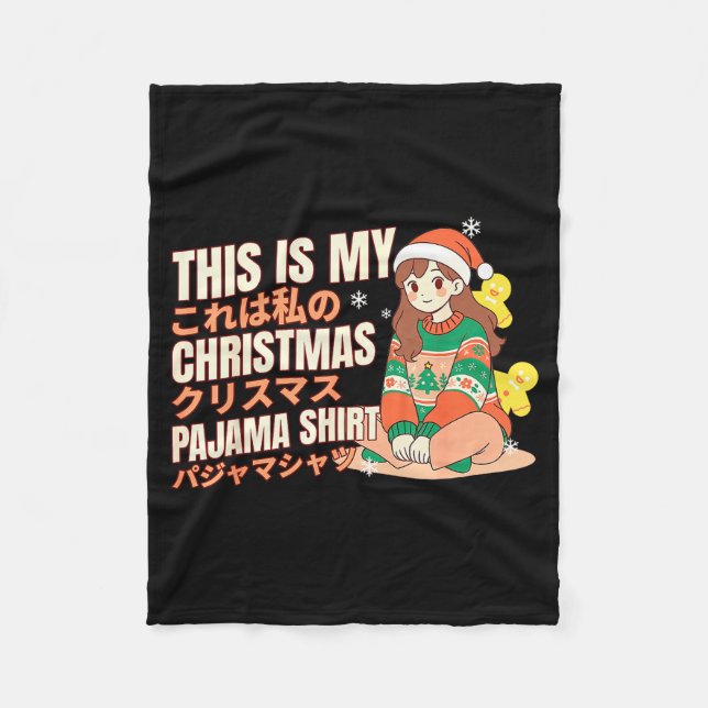 Manta Polar Christmas Pajama Anime Girl Japanese Manga Otaku  (Anverso)