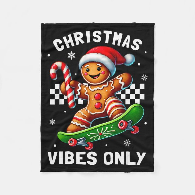 Manta Polar Christmas Pajamas Funny Gingerbread Ginger Christm (Anverso)