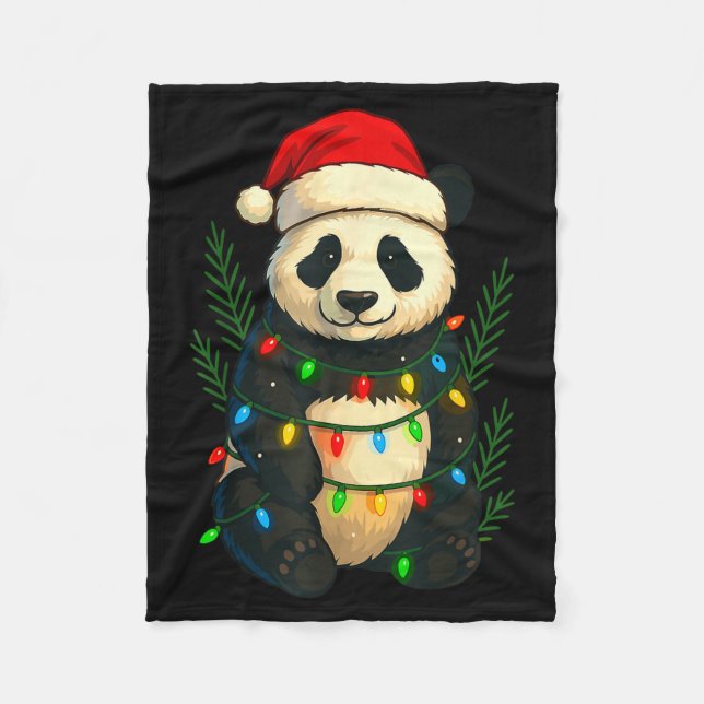Manta Polar Christmas Panda  (Anverso)