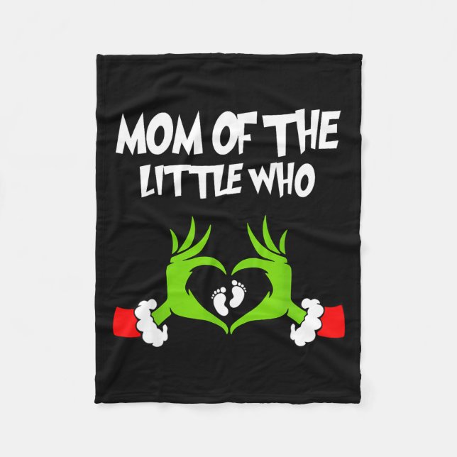 Manta Polar Christmas Pregnancy Announcement Funny Mom Of The  (Anverso)