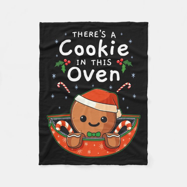 Manta Polar Christmas Pregnancy Gingerbread Man Baby Cookie In (Anverso)