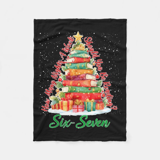 Manta Polar Christmas Reading 67 Six Seven Meme Teacher Book L (Anverso)