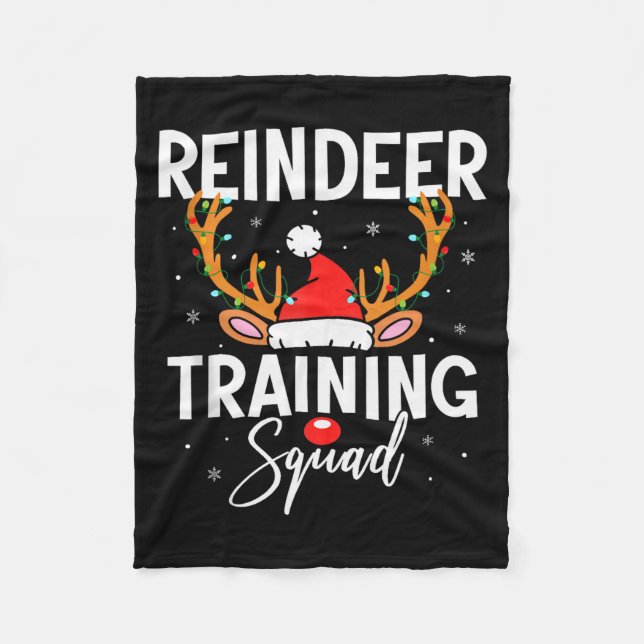 Manta Polar Christmas Running Team Funny Reindeer Training Squ (Anverso)
