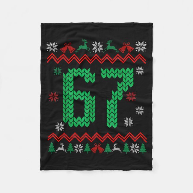 Manta Polar Christmas Santa 67 Six Seven Meme Ugly Sweater  (Anverso)