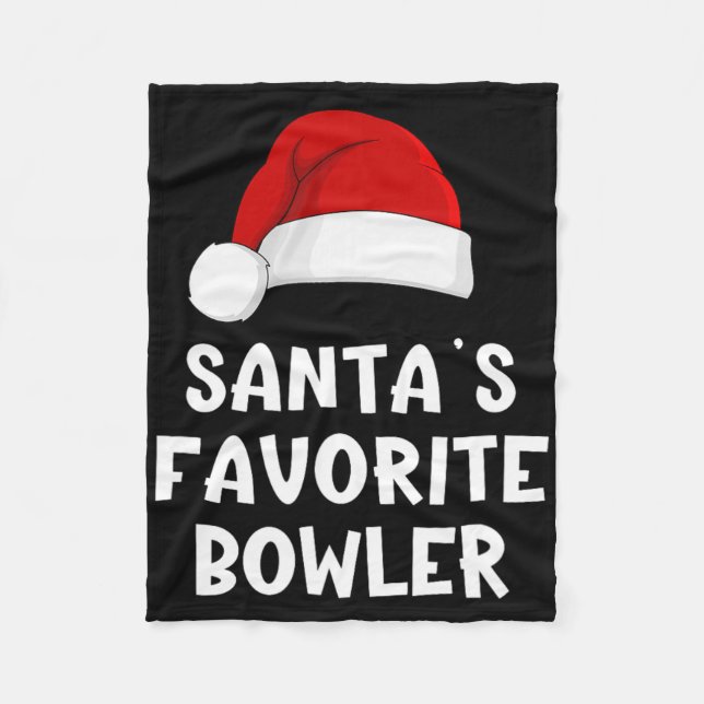 Manta Polar Christmas Santa's Favorite Bowler Funny Xmas Bowli (Anverso)