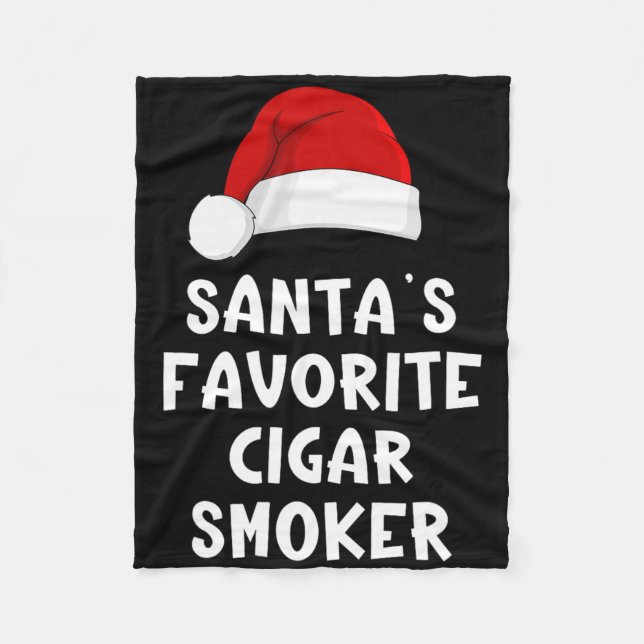 Manta Polar Christmas Santa's Favorite Cigar Smoker Funny Xmas (Anverso)