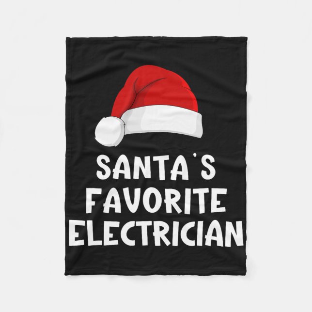 Manta Polar Christmas Santa's Favorite Electrician Funny Xmas  (Anverso)