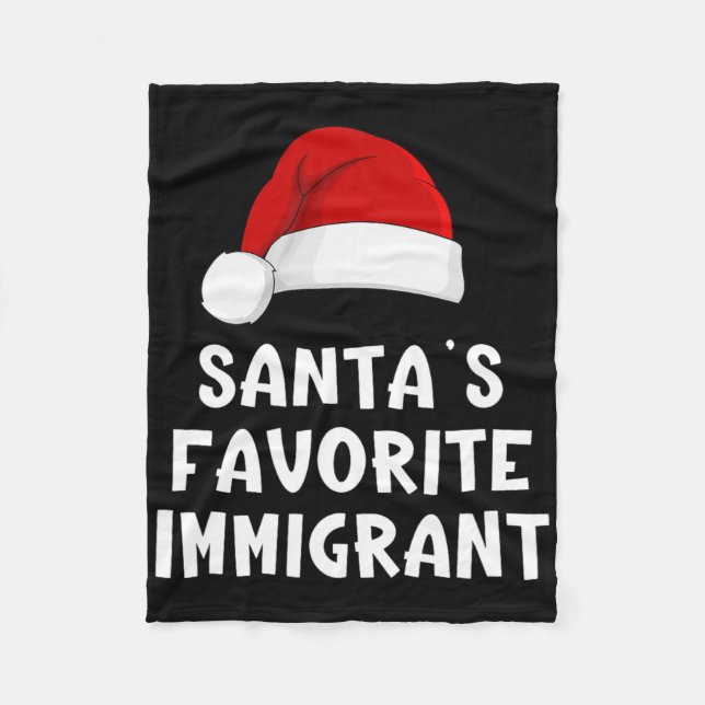 Manta Polar Christmas Santa's Favorite Immigrant Funny Xmas Pa (Anverso)