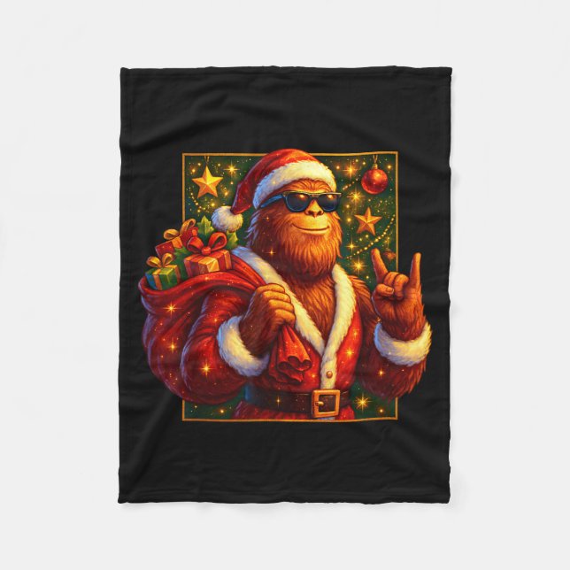 Manta Polar Christmas Shirts Funny Xmas Sasquatch Santa Bigfoo (Anverso)