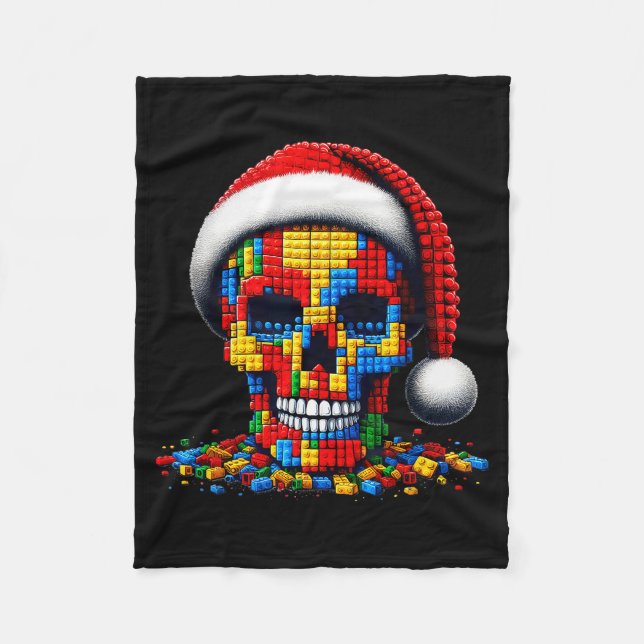 Manta Polar Christmas Skull Santa Hat Block Bricks Master Buil (Anverso)