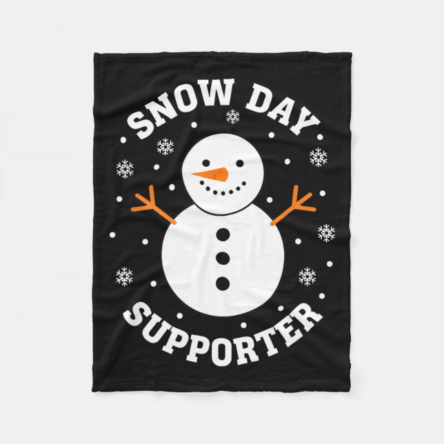 Manta Polar Christmas Snow Day Suprter Snowflake Snowman Funny (Anverso)