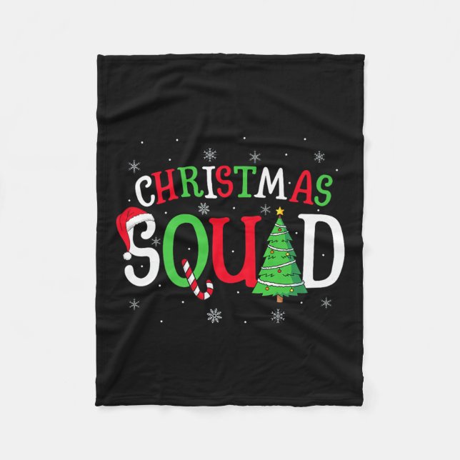 Manta Polar Christmas Squad Matching Family Group Santa Elf Sq (Anverso)