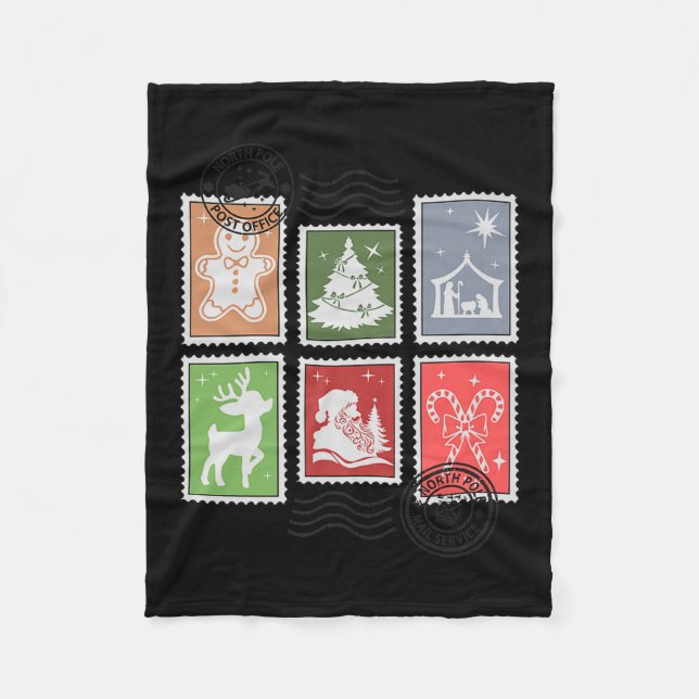 Manta Polar Christmas Stage Stamps Santa Mail Premium  (Anverso)