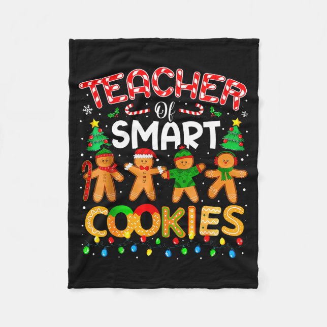 Manta Polar Christmas Teacher Of Smart Cookies Funny Cute Ging (Anverso)