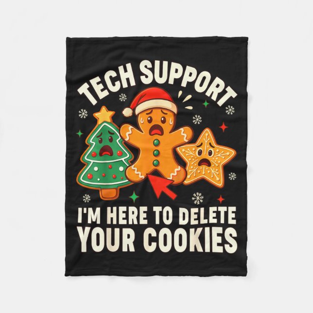 Manta Polar Christmas Tech Suprt Here To Delete Cookies Xmas M (Anverso)