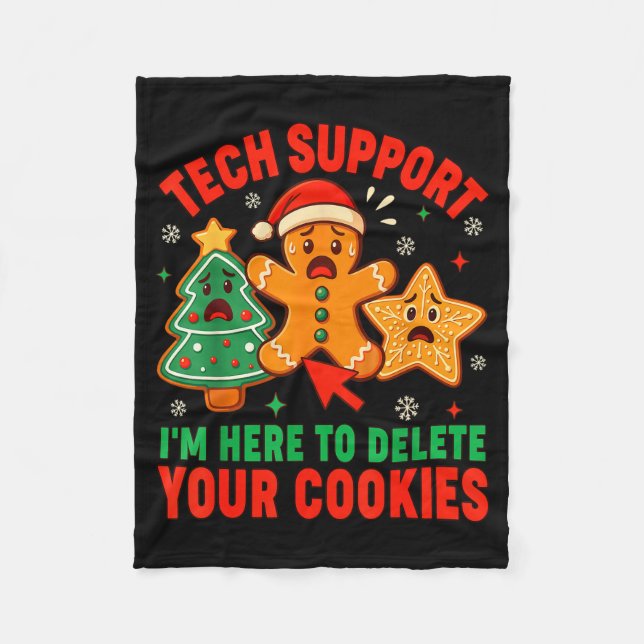 Manta Polar Christmas Tech Suprt Here To Delete Cookies Xmas M (Anverso)